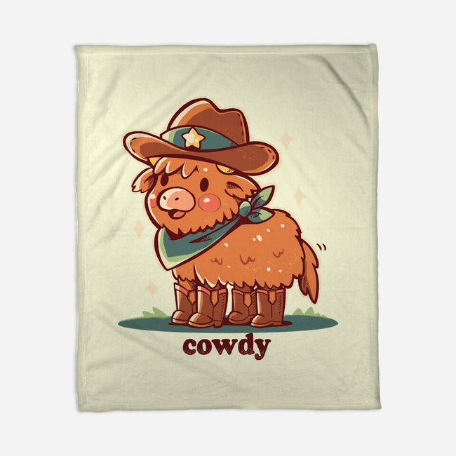 Howdy Cowdy-None-Fleece-Blanket-TechraNova