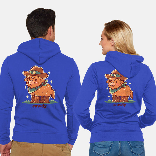 Howdy Cowdy-Unisex-Zip-Up-Sweatshirt-TechraNova