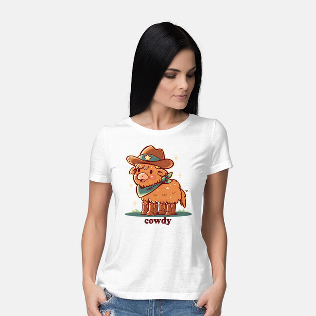 Howdy Cowdy-Womens-Basic-Tee-TechraNova