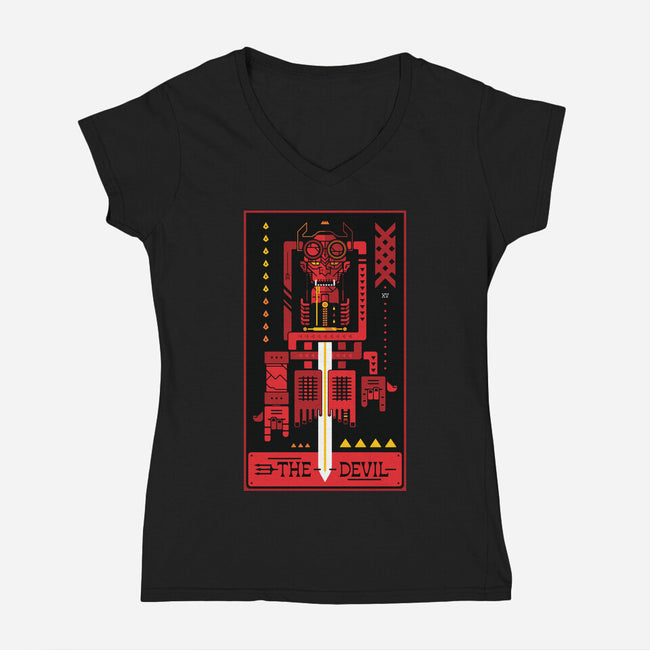 Mistah Devil-Womens-V-Neck-Tee-BadBox