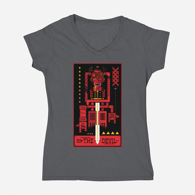 Mistah Devil-Womens-V-Neck-Tee-BadBox