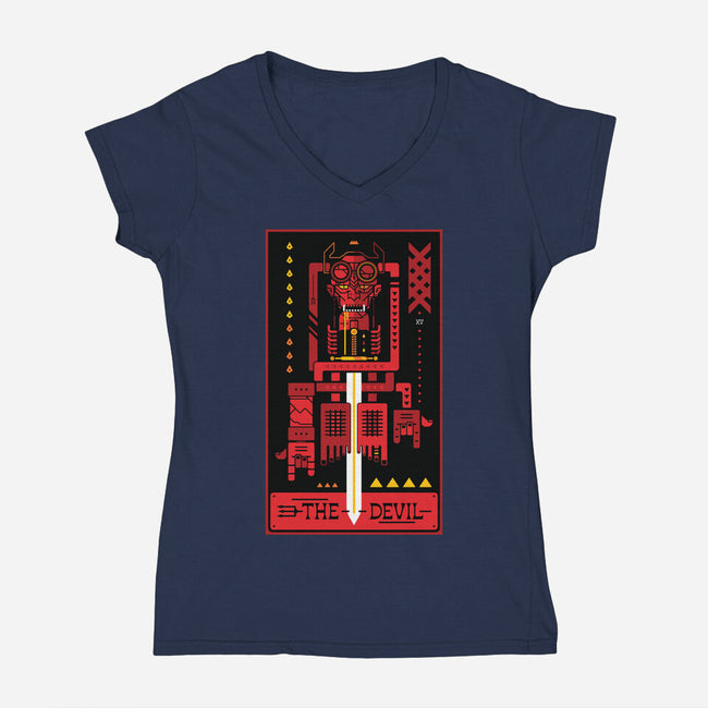 Mistah Devil-Womens-V-Neck-Tee-BadBox