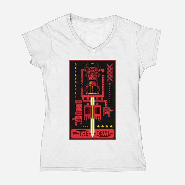 Mistah Devil-Womens-V-Neck-Tee-BadBox