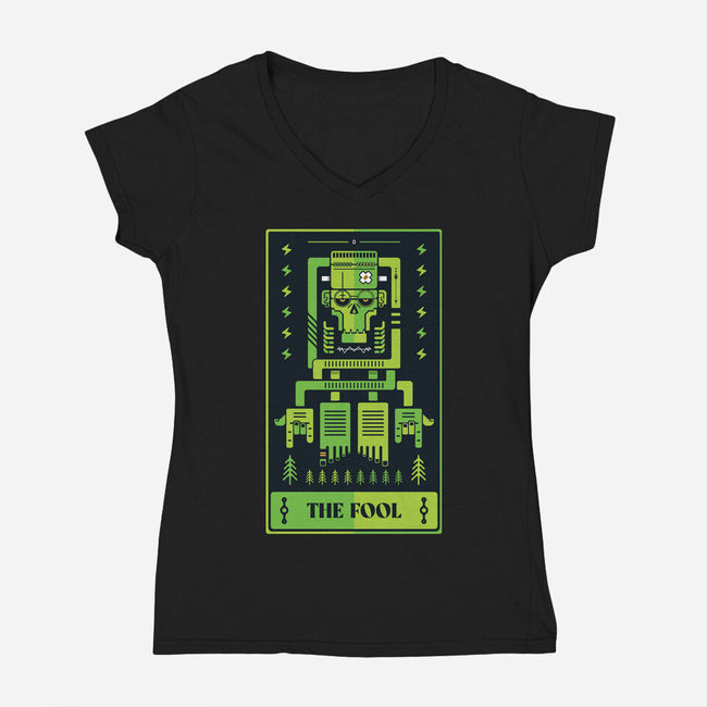 Frank The Fool-Womens-V-Neck-Tee-BadBox