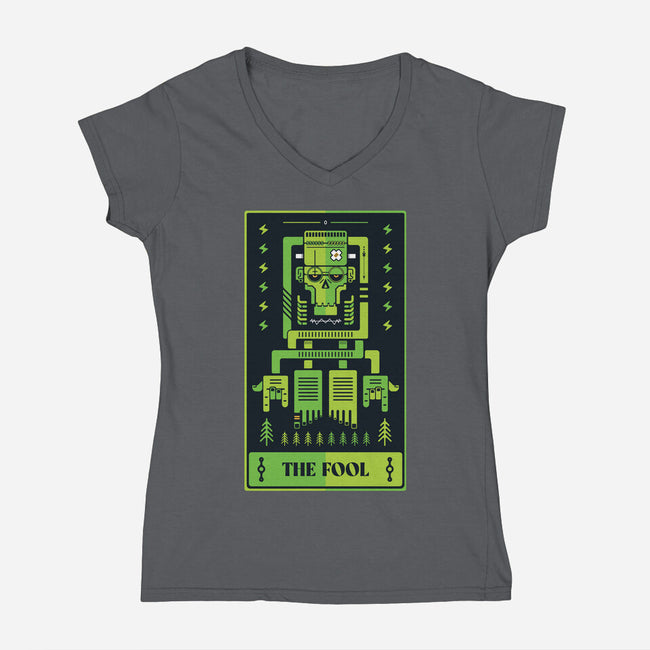 Frank The Fool-Womens-V-Neck-Tee-BadBox