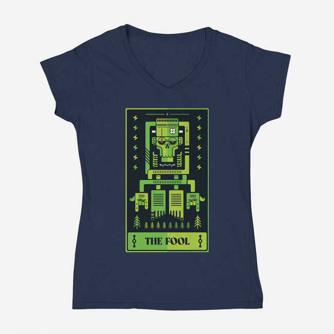Frank The Fool-Womens-V-Neck-Tee-BadBox