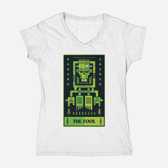 Frank The Fool-Womens-V-Neck-Tee-BadBox