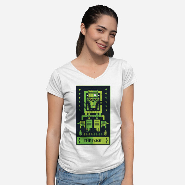 Frank The Fool-Womens-V-Neck-Tee-BadBox