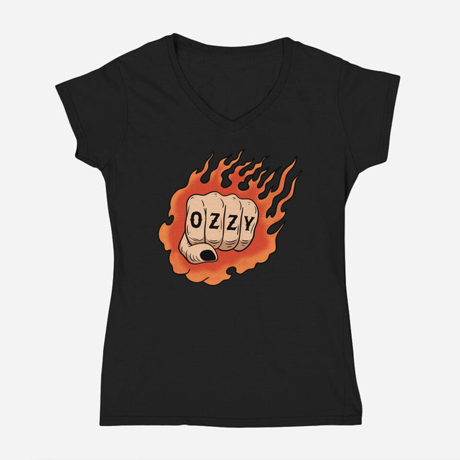 Rip Ozzy-Womens-V-Neck-Tee-summerdsgn