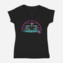 Derpy And Bird-Womens-V-Neck-Tee-rocketman_art