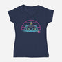 Derpy And Bird-Womens-V-Neck-Tee-rocketman_art