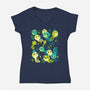 Tadpole Family-Womens-V-Neck-Tee-Vallina84