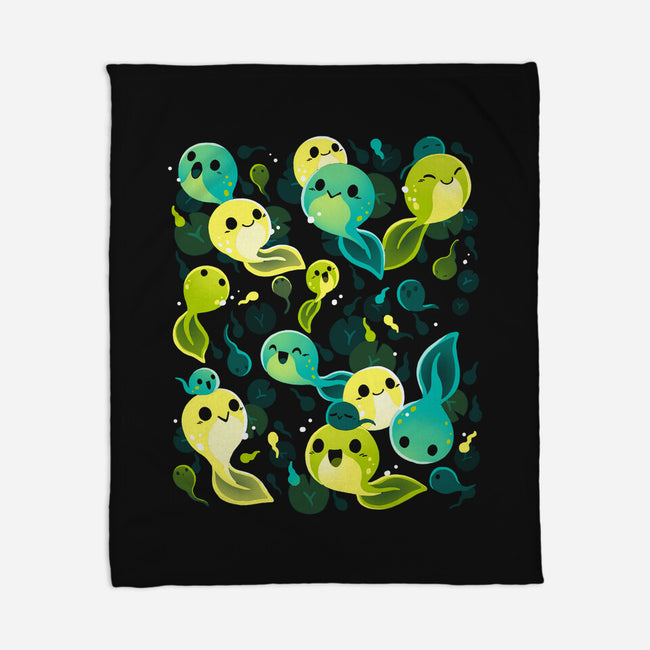 Tadpole Family-None-Fleece-Blanket-Vallina84