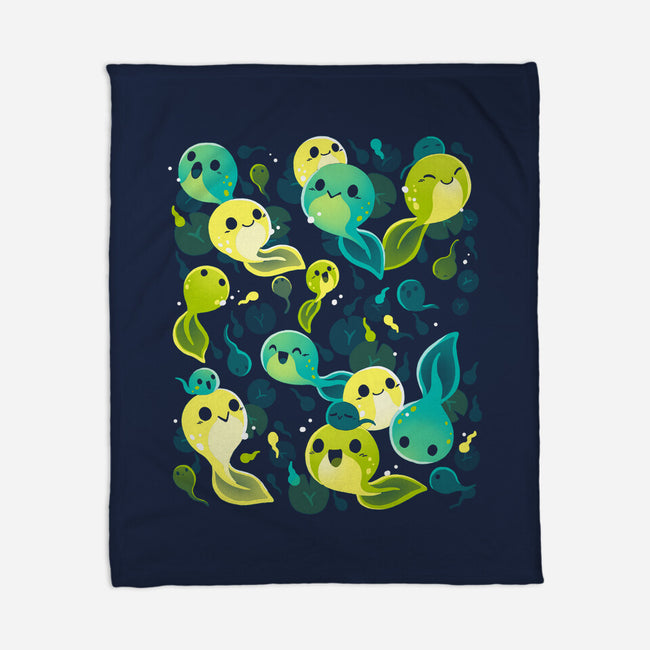 Tadpole Family-None-Fleece-Blanket-Vallina84