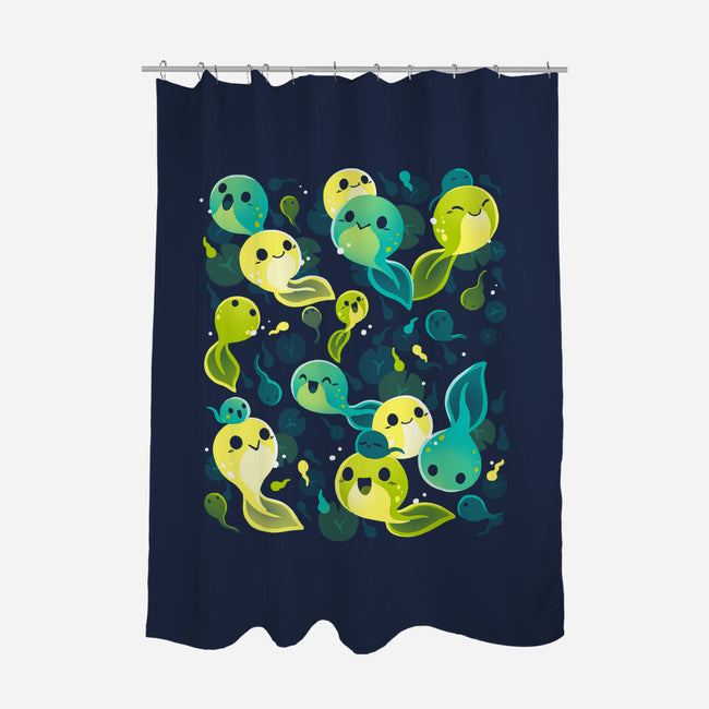 Tadpole Family-None-Polyester-Shower Curtain-Vallina84