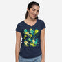 Tadpole Family-Womens-V-Neck-Tee-Vallina84