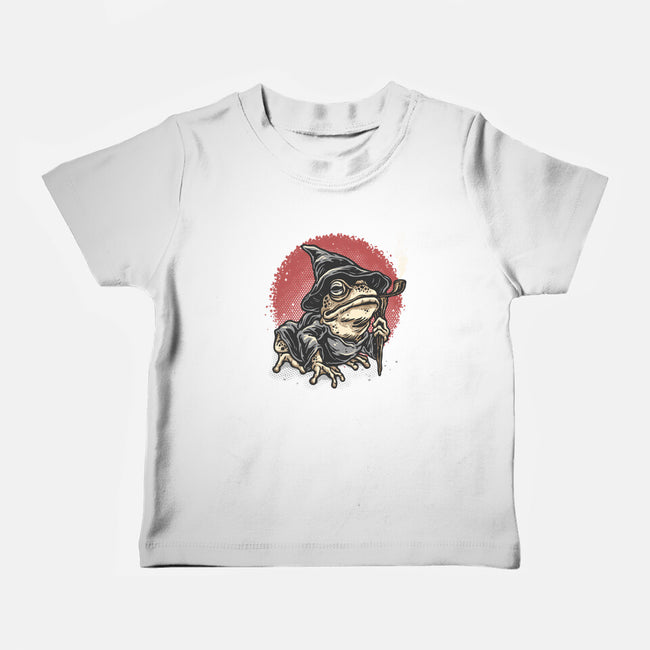 The Wizard Frog-Baby-Basic-Tee-glitchygorilla