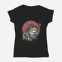 The Wizard Frog-Womens-V-Neck-Tee-glitchygorilla
