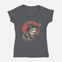 The Wizard Frog-Womens-V-Neck-Tee-glitchygorilla