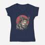 The Wizard Frog-Womens-V-Neck-Tee-glitchygorilla