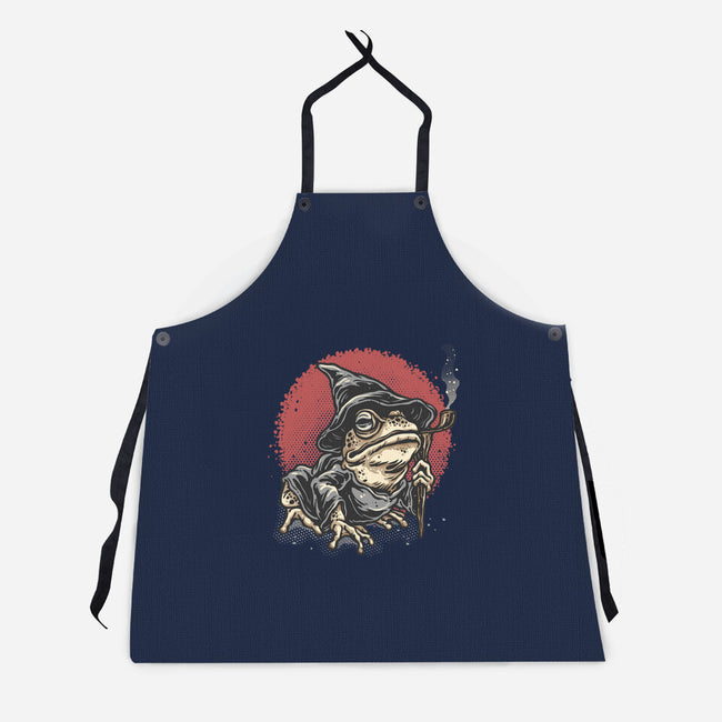 The Wizard Frog-Unisex-Kitchen-Apron-glitchygorilla