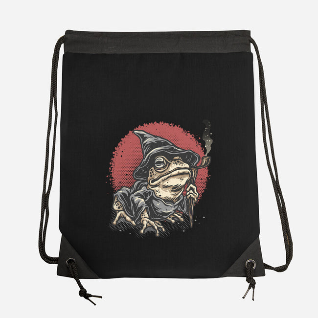 The Wizard Frog-None-Drawstring-Bag-glitchygorilla