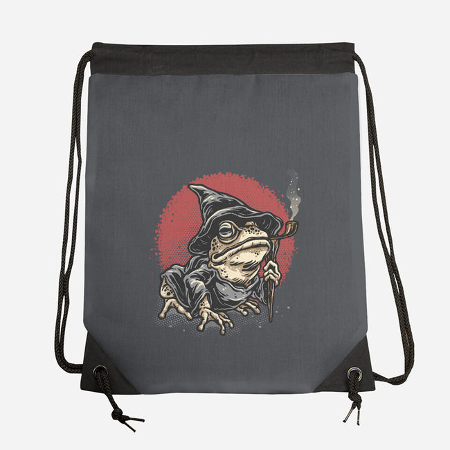 The Wizard Frog-None-Drawstring-Bag-glitchygorilla