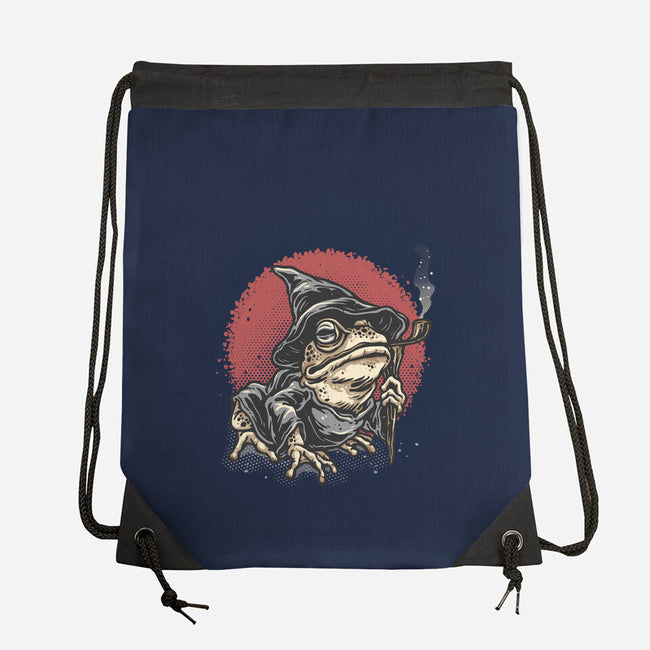 The Wizard Frog-None-Drawstring-Bag-glitchygorilla