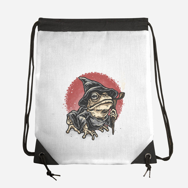 The Wizard Frog-None-Drawstring-Bag-glitchygorilla