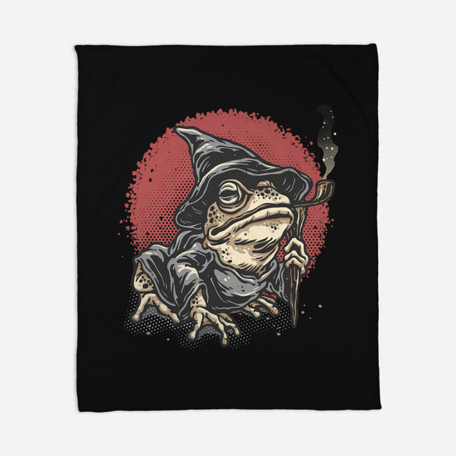 The Wizard Frog-None-Fleece-Blanket-glitchygorilla