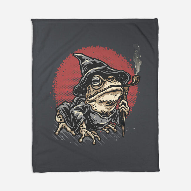 The Wizard Frog-None-Fleece-Blanket-glitchygorilla