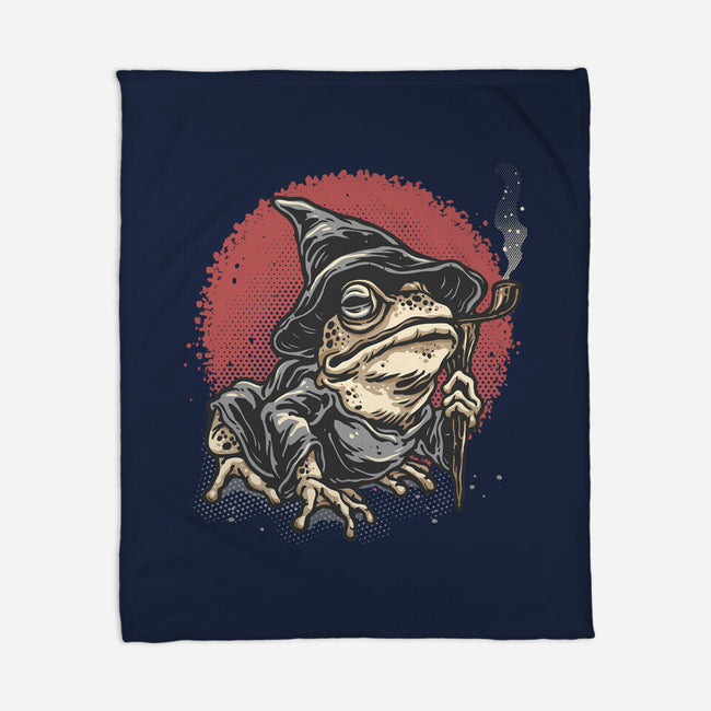 The Wizard Frog-None-Fleece-Blanket-glitchygorilla