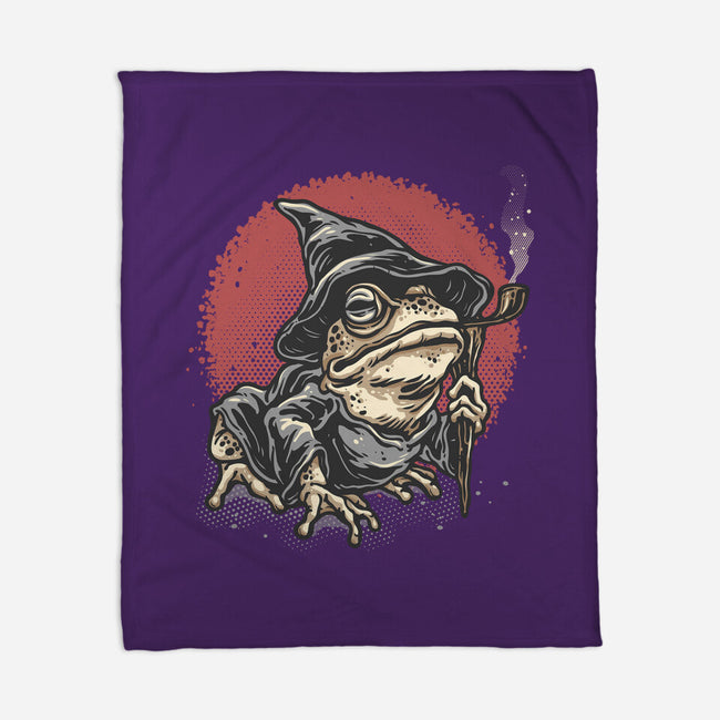 The Wizard Frog-None-Fleece-Blanket-glitchygorilla