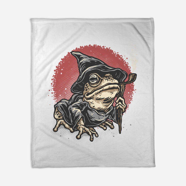 The Wizard Frog-None-Fleece-Blanket-glitchygorilla