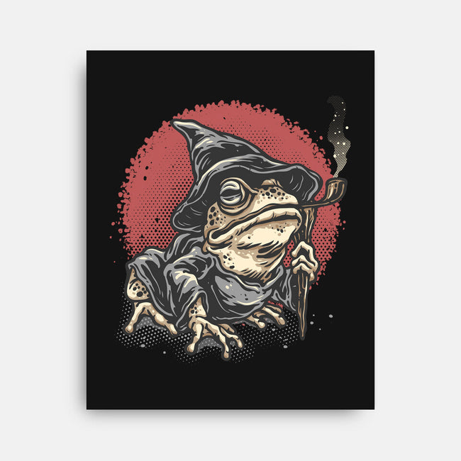 The Wizard Frog-None-Stretched-Canvas-glitchygorilla