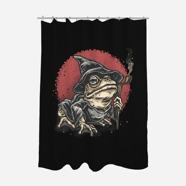 The Wizard Frog-None-Polyester-Shower Curtain-glitchygorilla