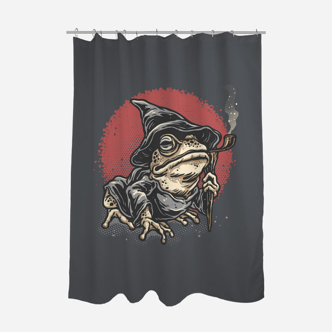 The Wizard Frog-None-Polyester-Shower Curtain-glitchygorilla