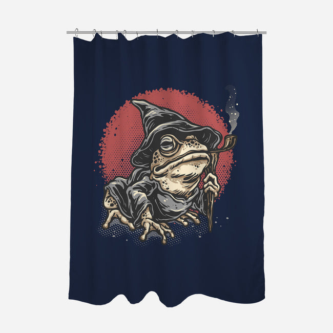 The Wizard Frog-None-Polyester-Shower Curtain-glitchygorilla