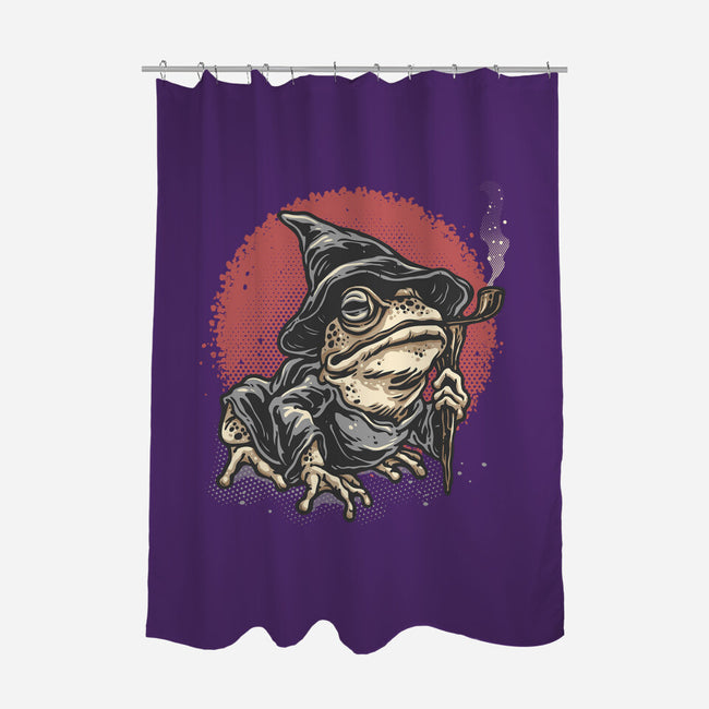 The Wizard Frog-None-Polyester-Shower Curtain-glitchygorilla