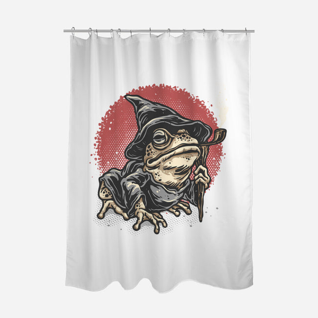 The Wizard Frog-None-Polyester-Shower Curtain-glitchygorilla