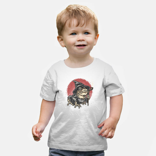 The Wizard Frog-Baby-Basic-Tee-glitchygorilla