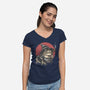 The Wizard Frog-Womens-V-Neck-Tee-glitchygorilla