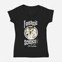 Fantastic Science With Mr. Fantastic-Womens-V-Neck-Tee-Wookie Mike