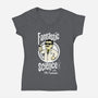 Fantastic Science With Mr. Fantastic-Womens-V-Neck-Tee-Wookie Mike