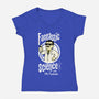 Fantastic Science With Mr. Fantastic-Womens-V-Neck-Tee-Wookie Mike