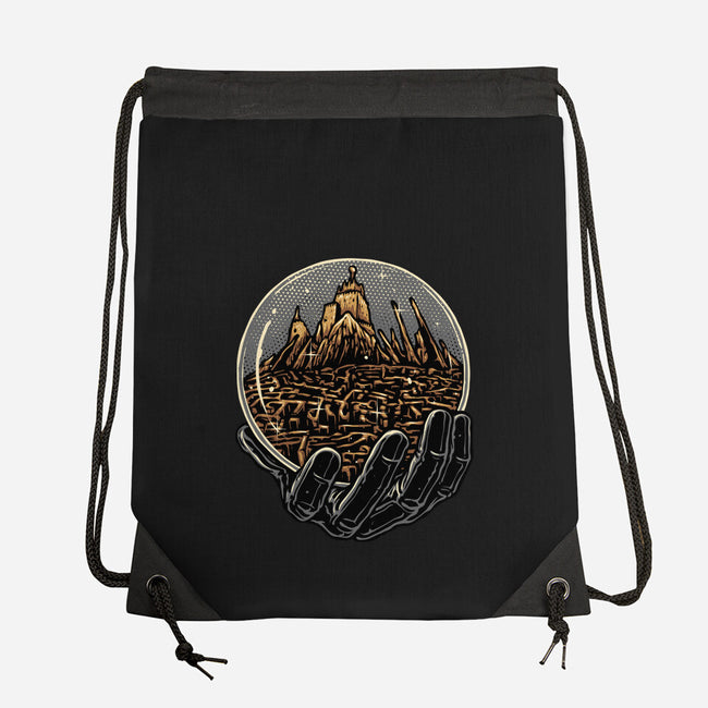 Wander Inside The Maze-None-Drawstring-Bag-glitchygorilla