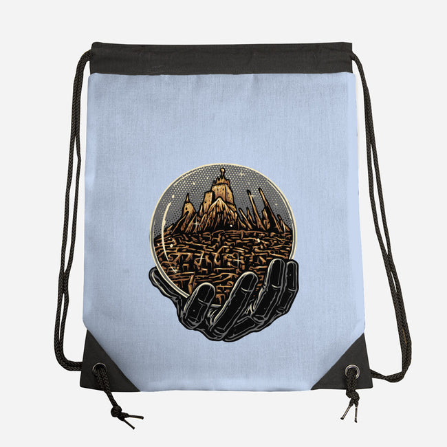Wander Inside The Maze-None-Drawstring-Bag-glitchygorilla