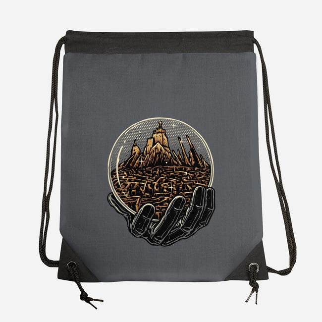 Wander Inside The Maze-None-Drawstring-Bag-glitchygorilla