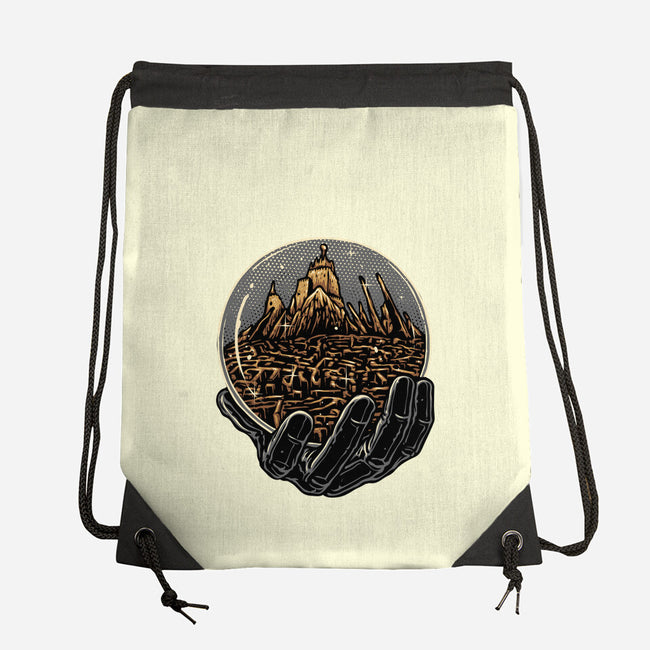 Wander Inside The Maze-None-Drawstring-Bag-glitchygorilla