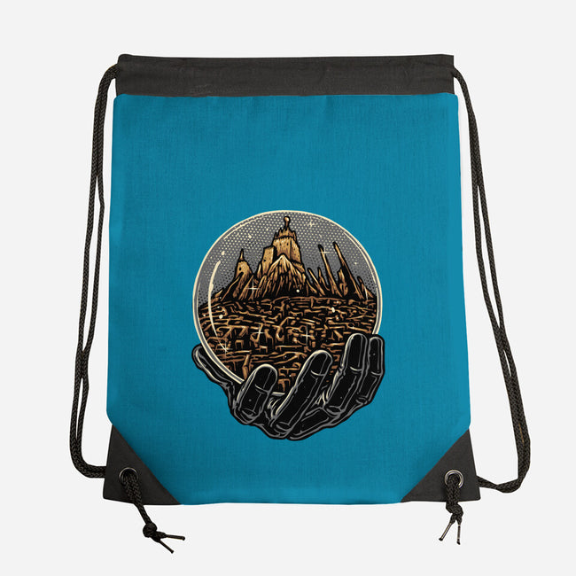 Wander Inside The Maze-None-Drawstring-Bag-glitchygorilla